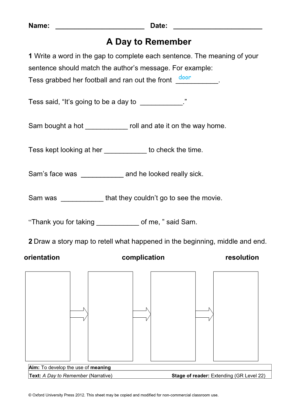 Activity Sheets Levels 9-11 s5