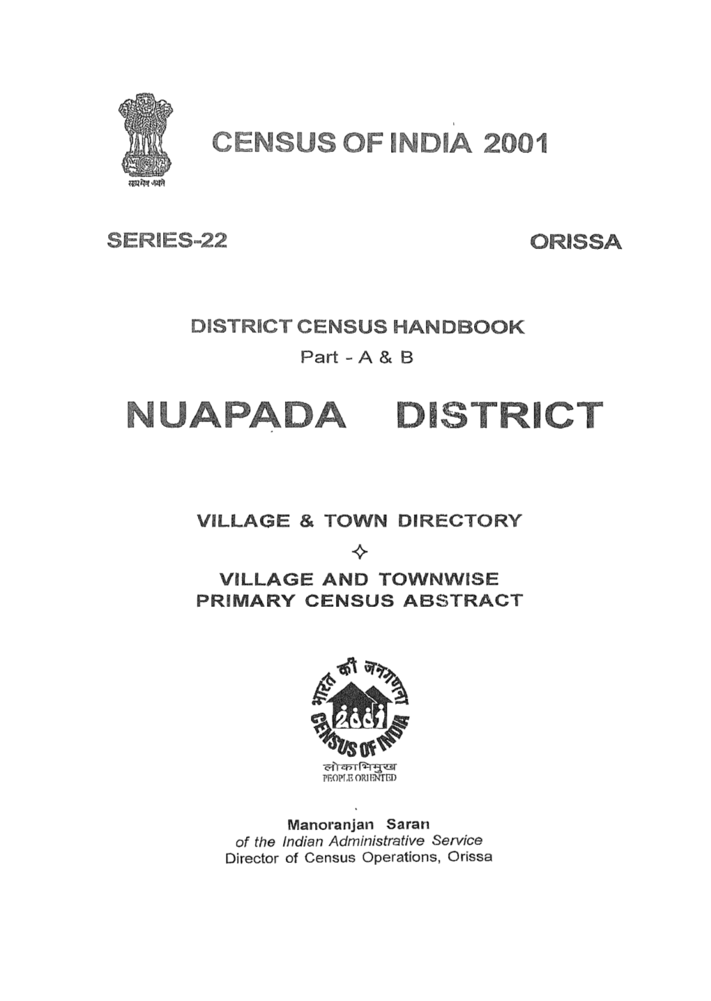 Village and Townwise Primary Census Abstract, Nuapada, Part