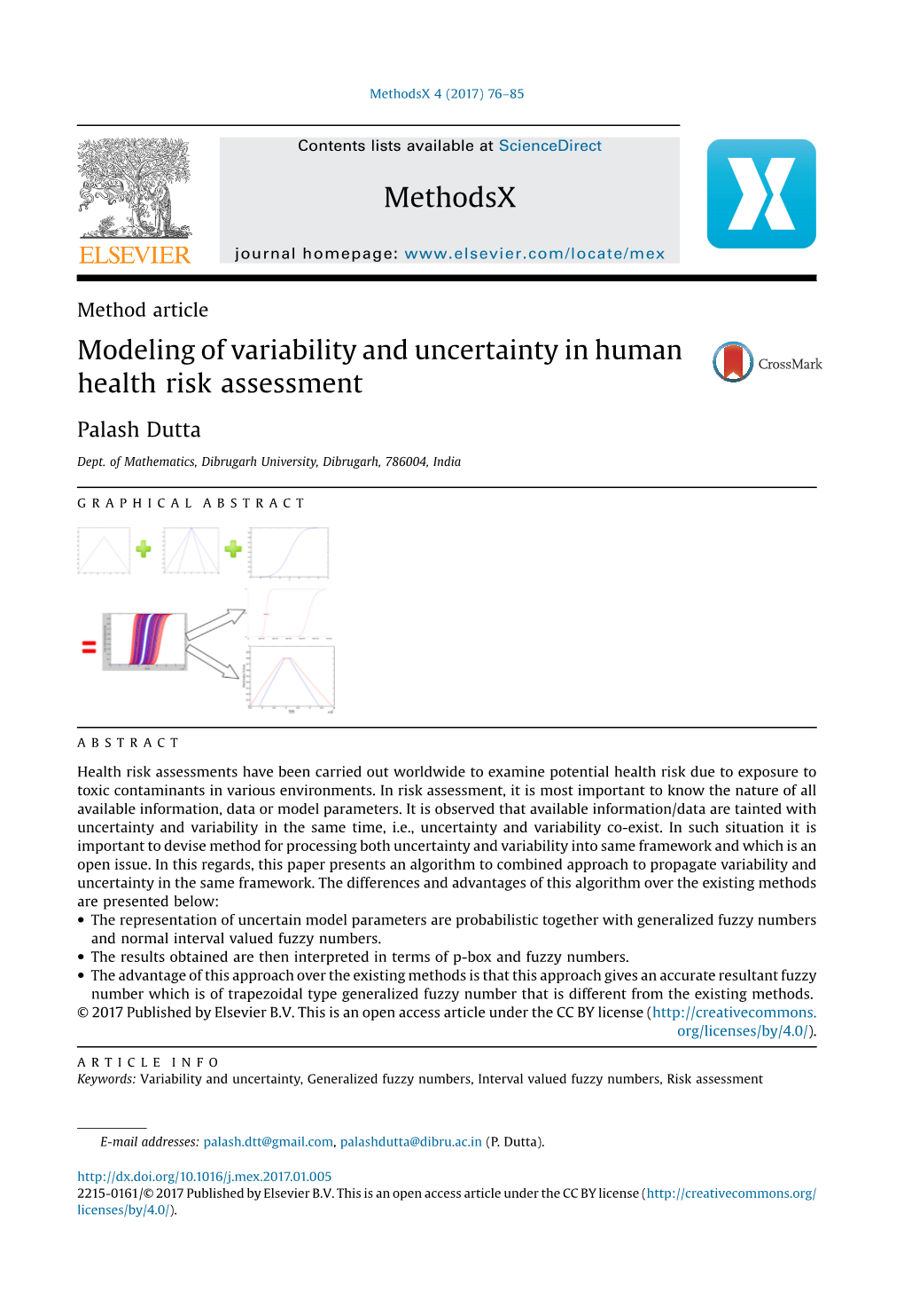 Modeling of Variability and Uncertainty in Human Health Risk Assessment