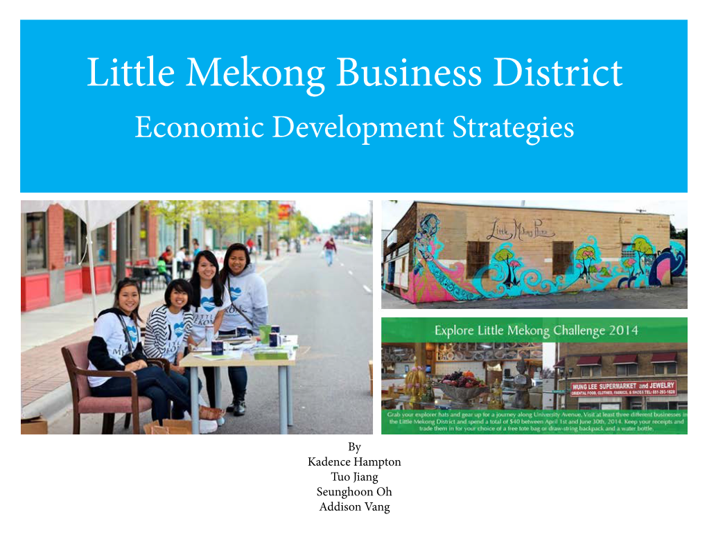 Little Mekong Business District Economic Development Strategies