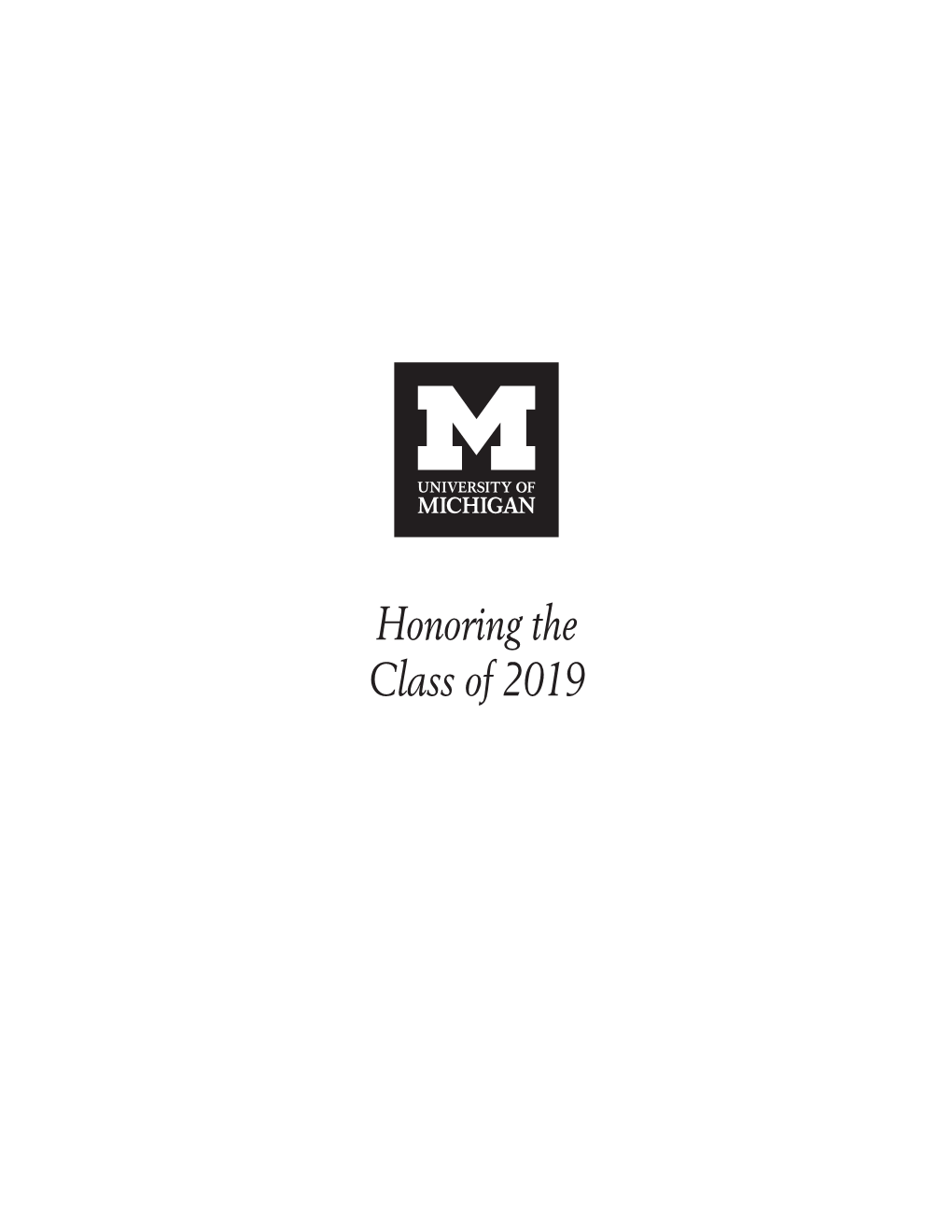 2019 Winter Commencement Program