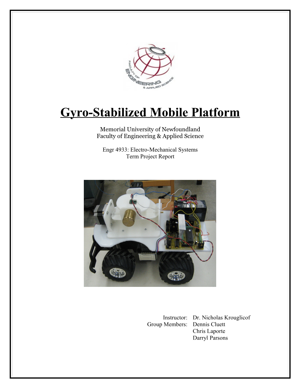 Gyro-Stabilized Mobile Platform