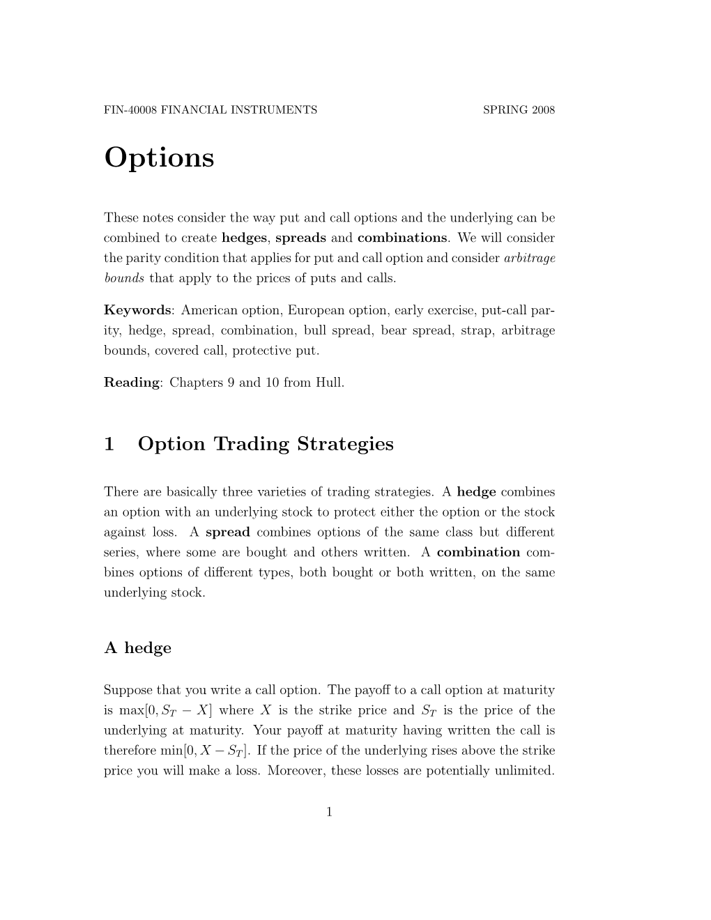 Option Bounds and Option Strategies