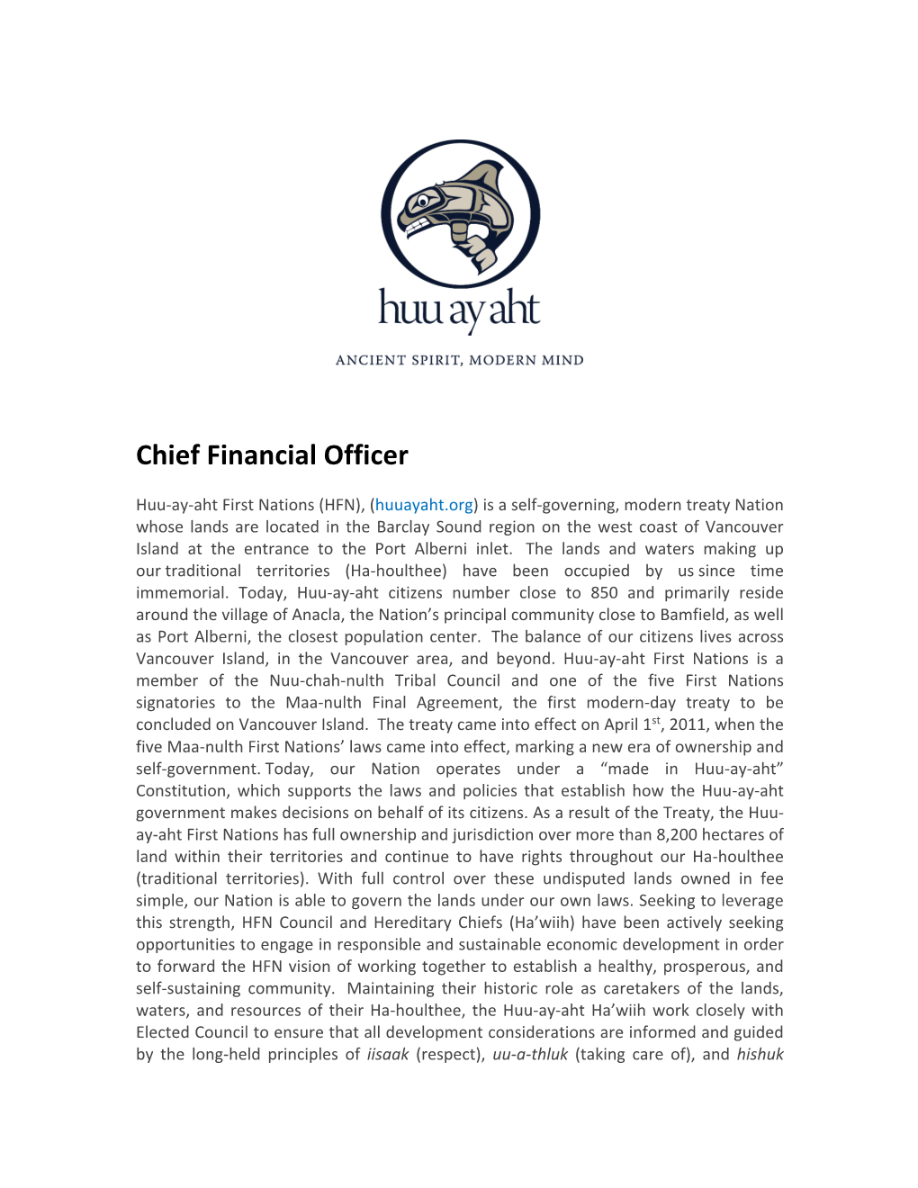 Chief Financial Officer