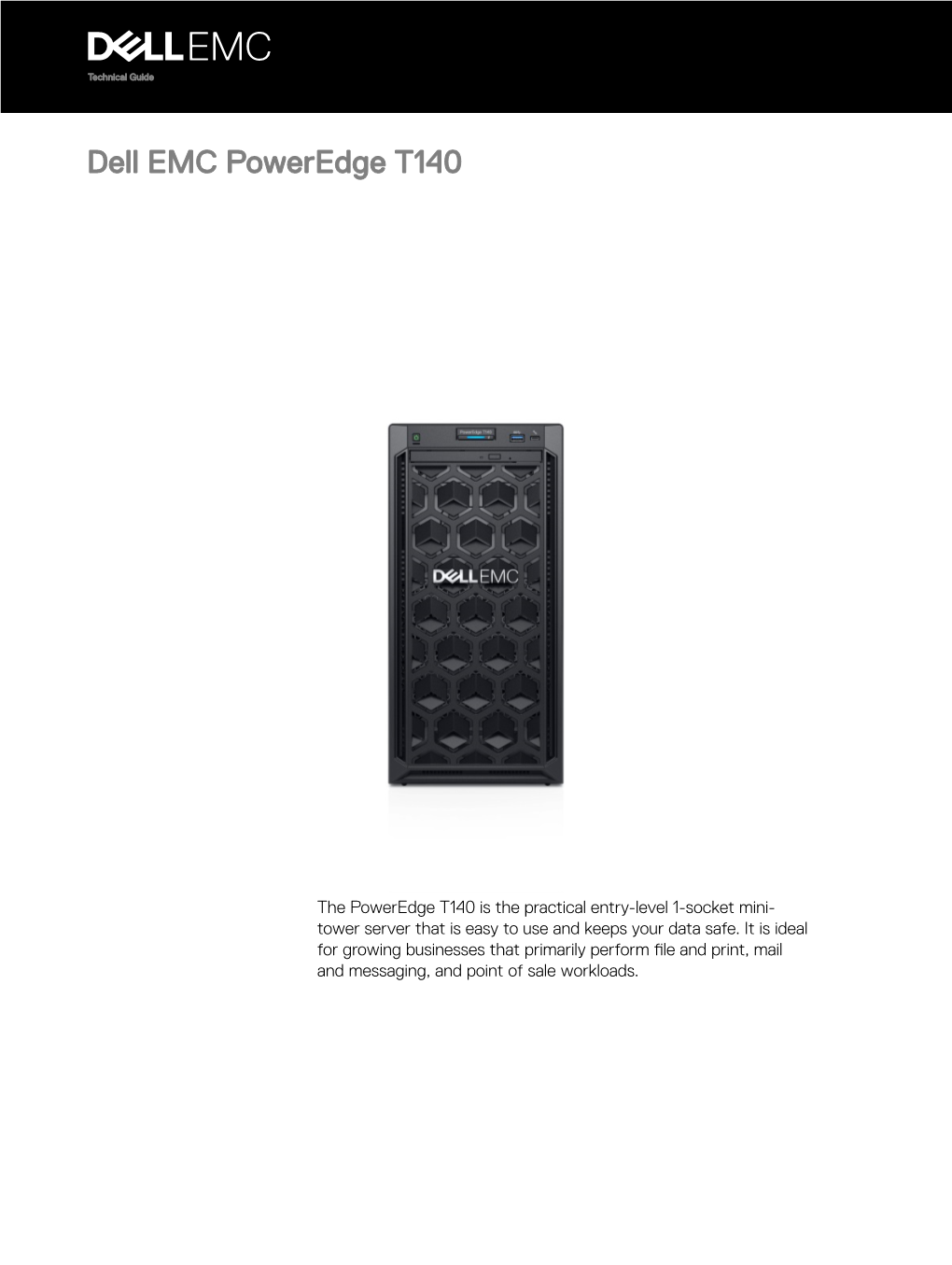 Dell EMC Poweredge T140 Technical Guide