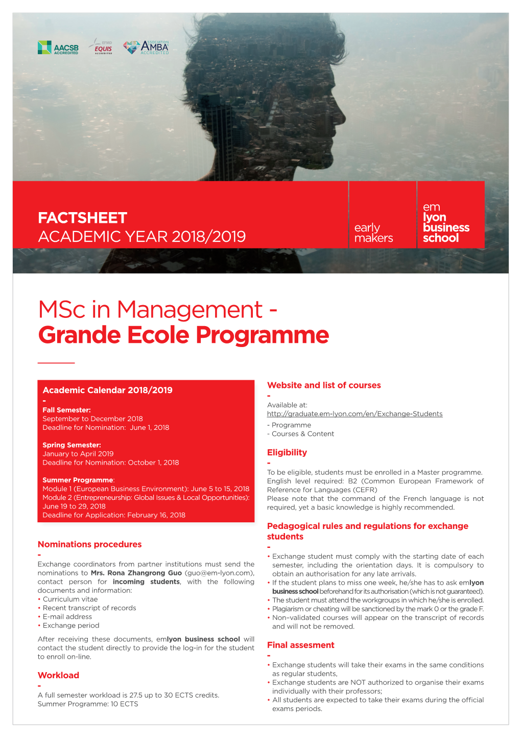 Msc in Management - Grande Ecole Programme