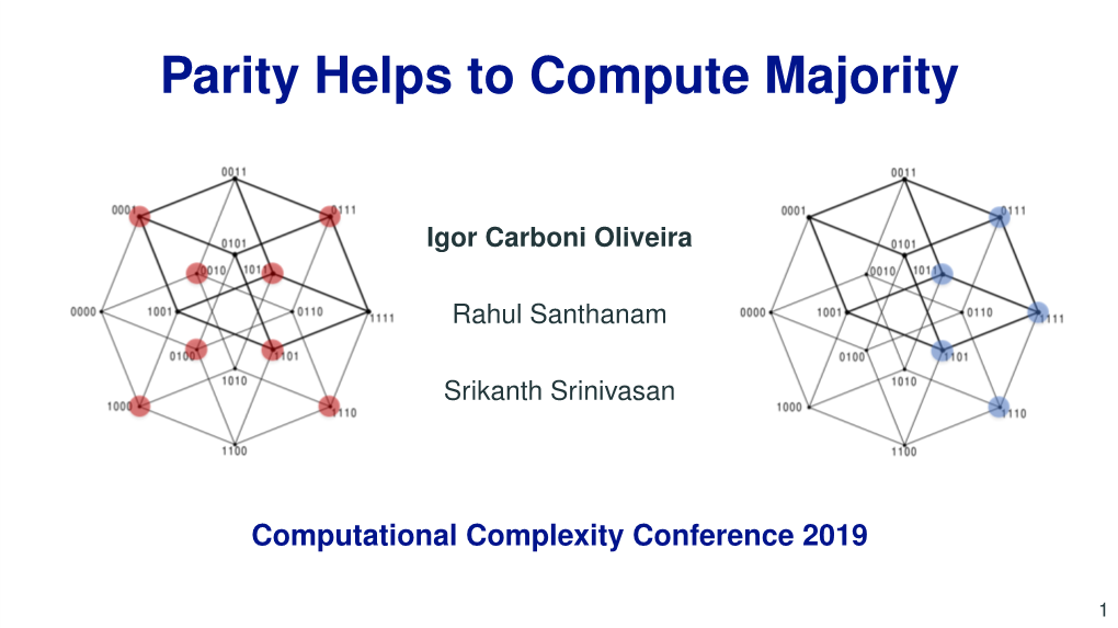 Parity Helps to Compute Majority