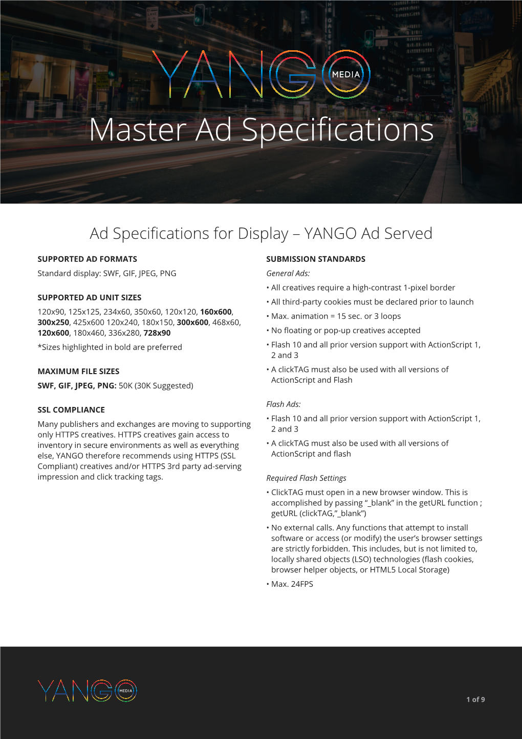 Master Ad Specifications