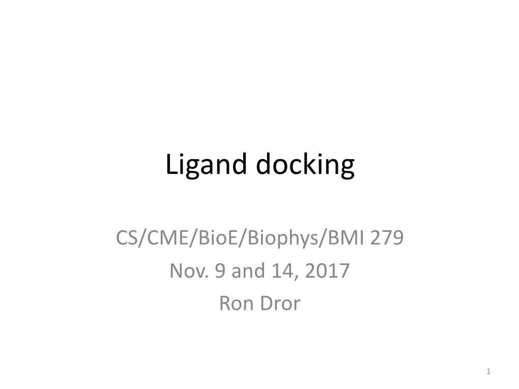 Ligand Docking