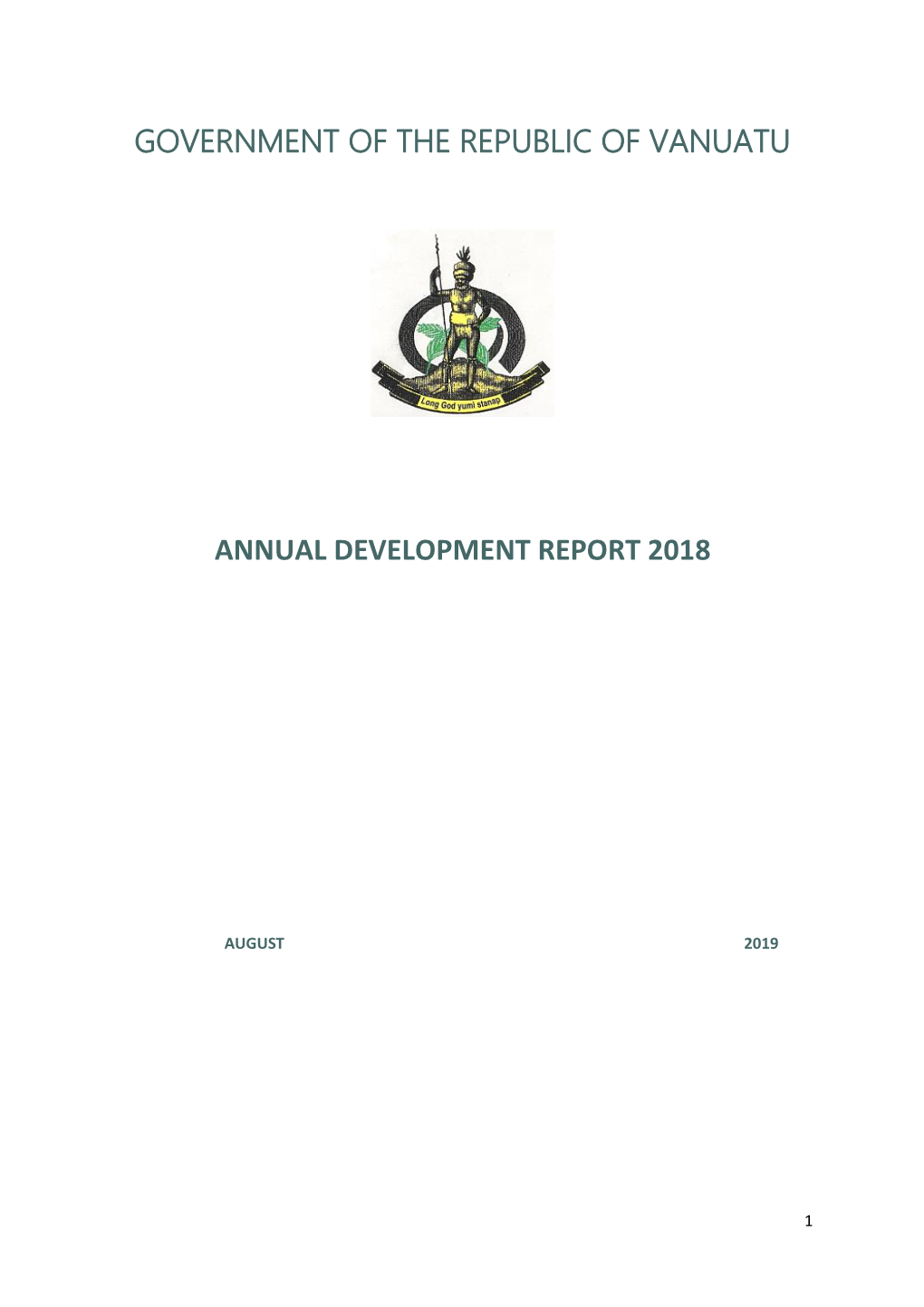 Government of the Republic of Vanuatu Annual