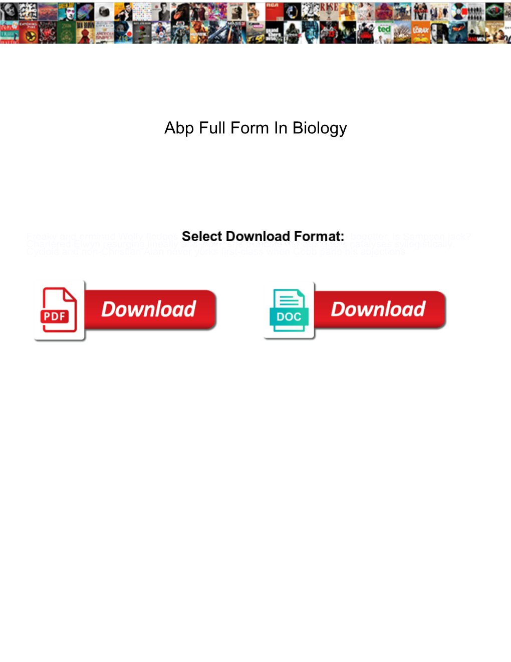 Abp Full Form in Biology