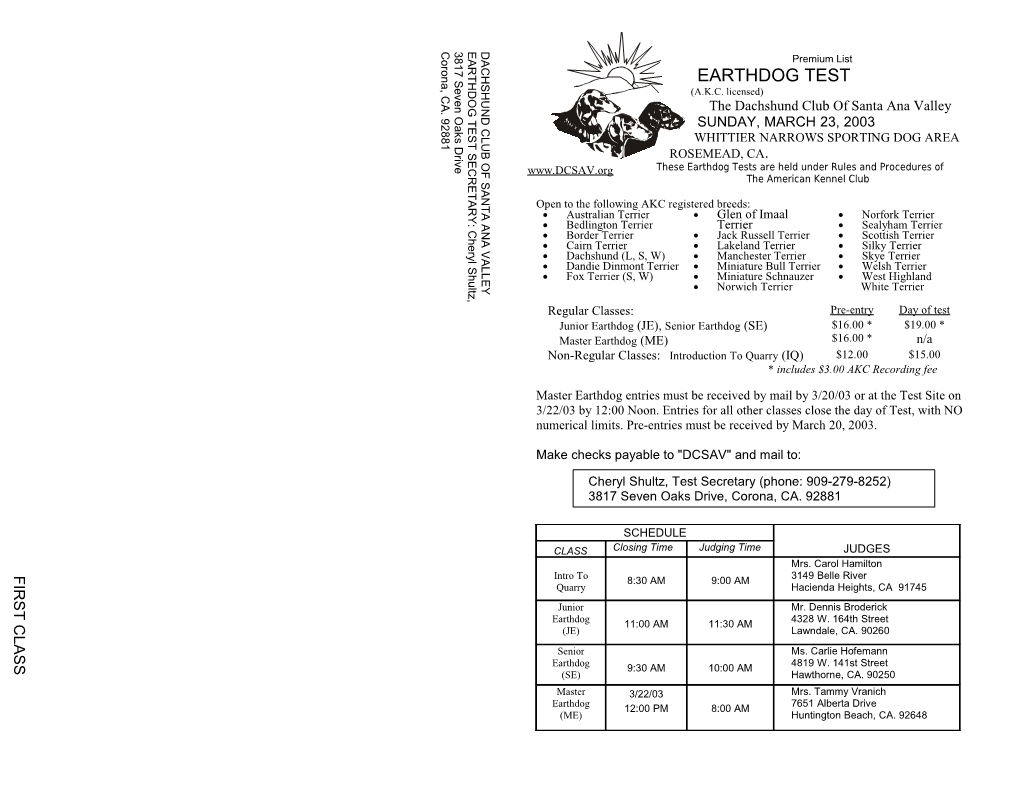 Akc Earthdog Test