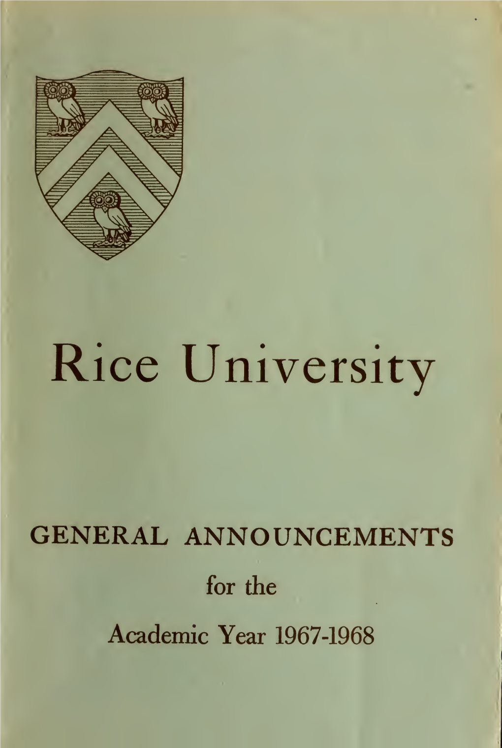 Rice University General Announcements