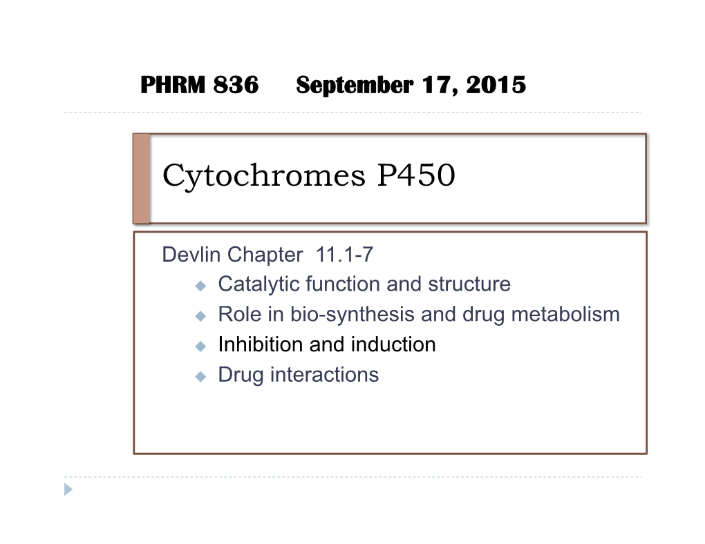 Cytochromes P450