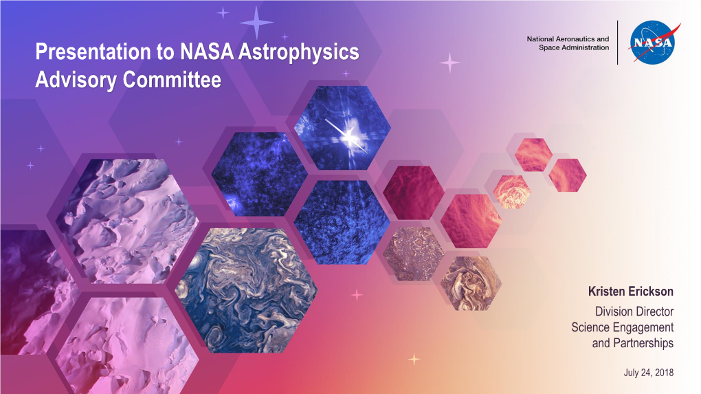 Presentation to NASA Astrophysics Advisory Committee