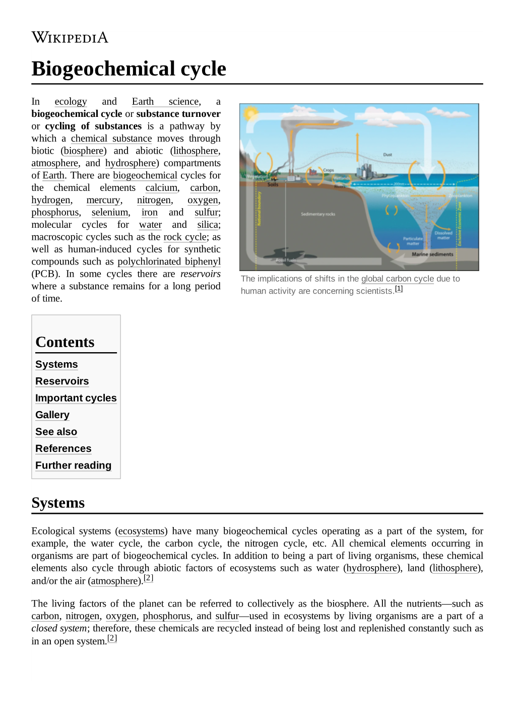 Biogeochemical Cycle