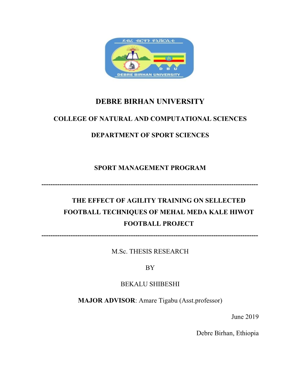 Debre Birhan University