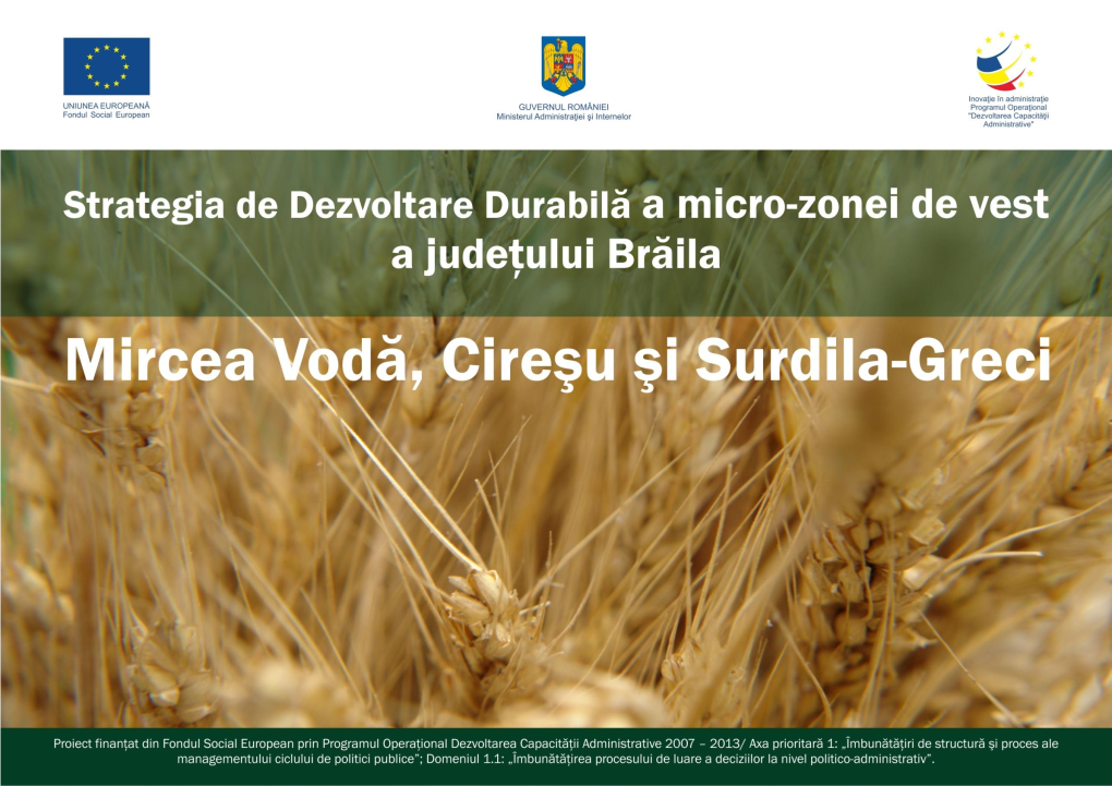 Micro-Zona De Vest a Judeţului Brăila Se Va