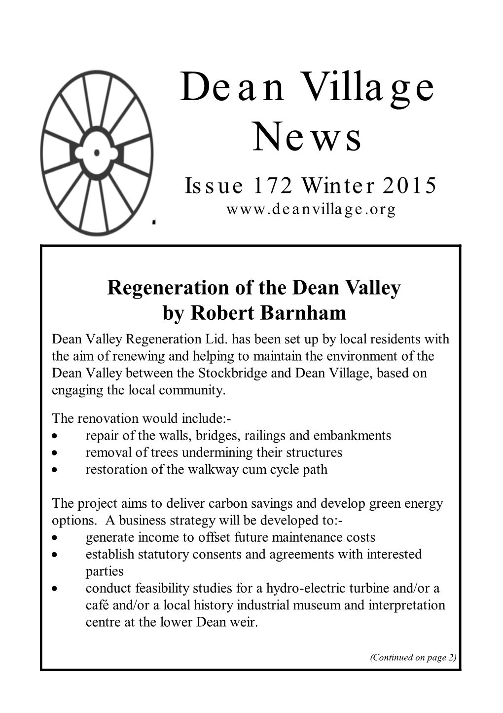 Dean Village News Issue 172 Winter 2015