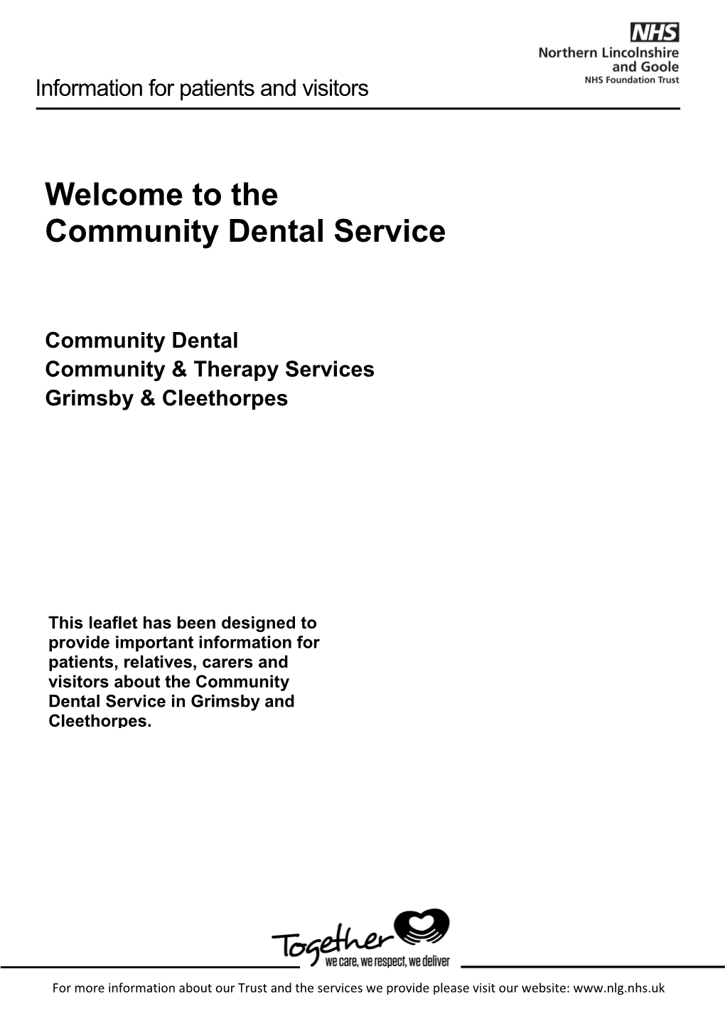 Welcome to the Community Dental Service