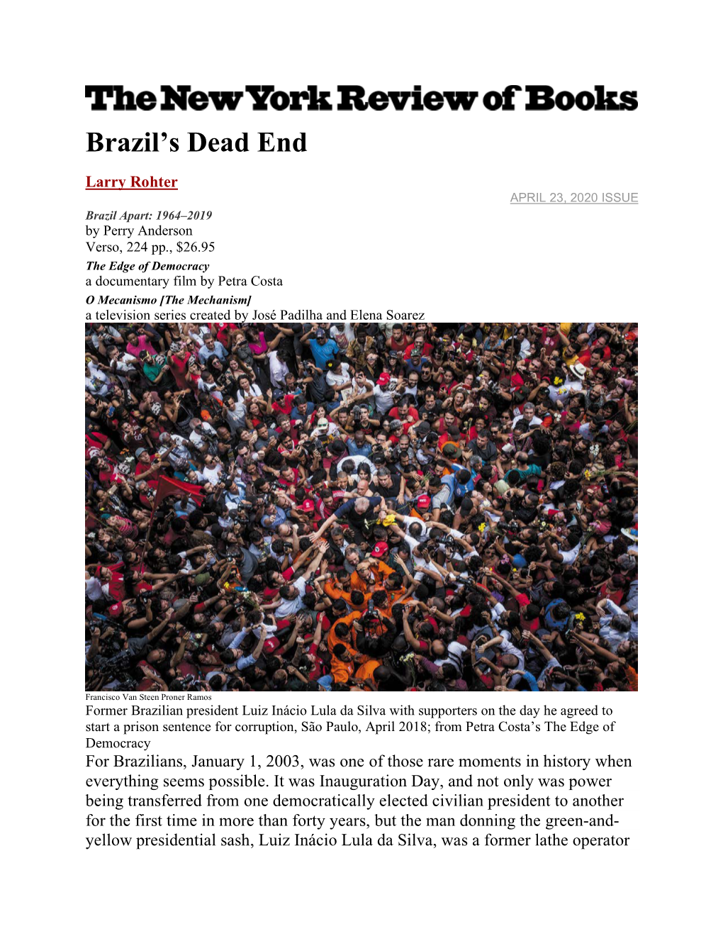 Brazil's Dead