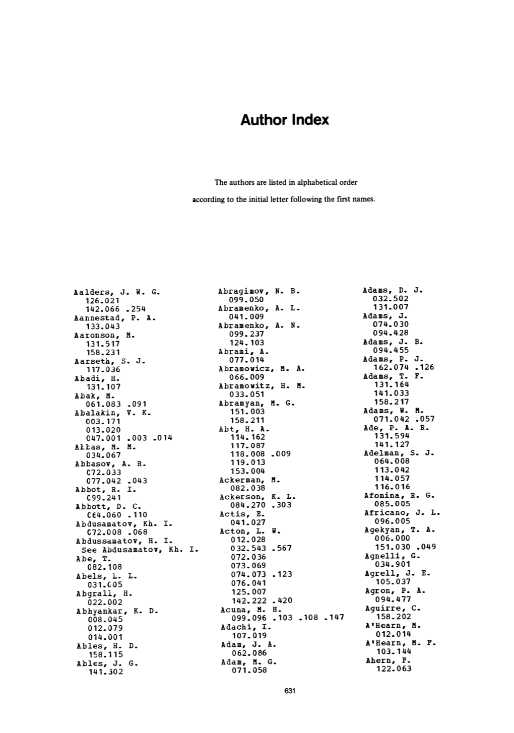 Author Index