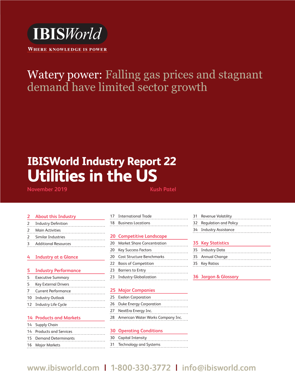 Utilities in the US November 2019 1