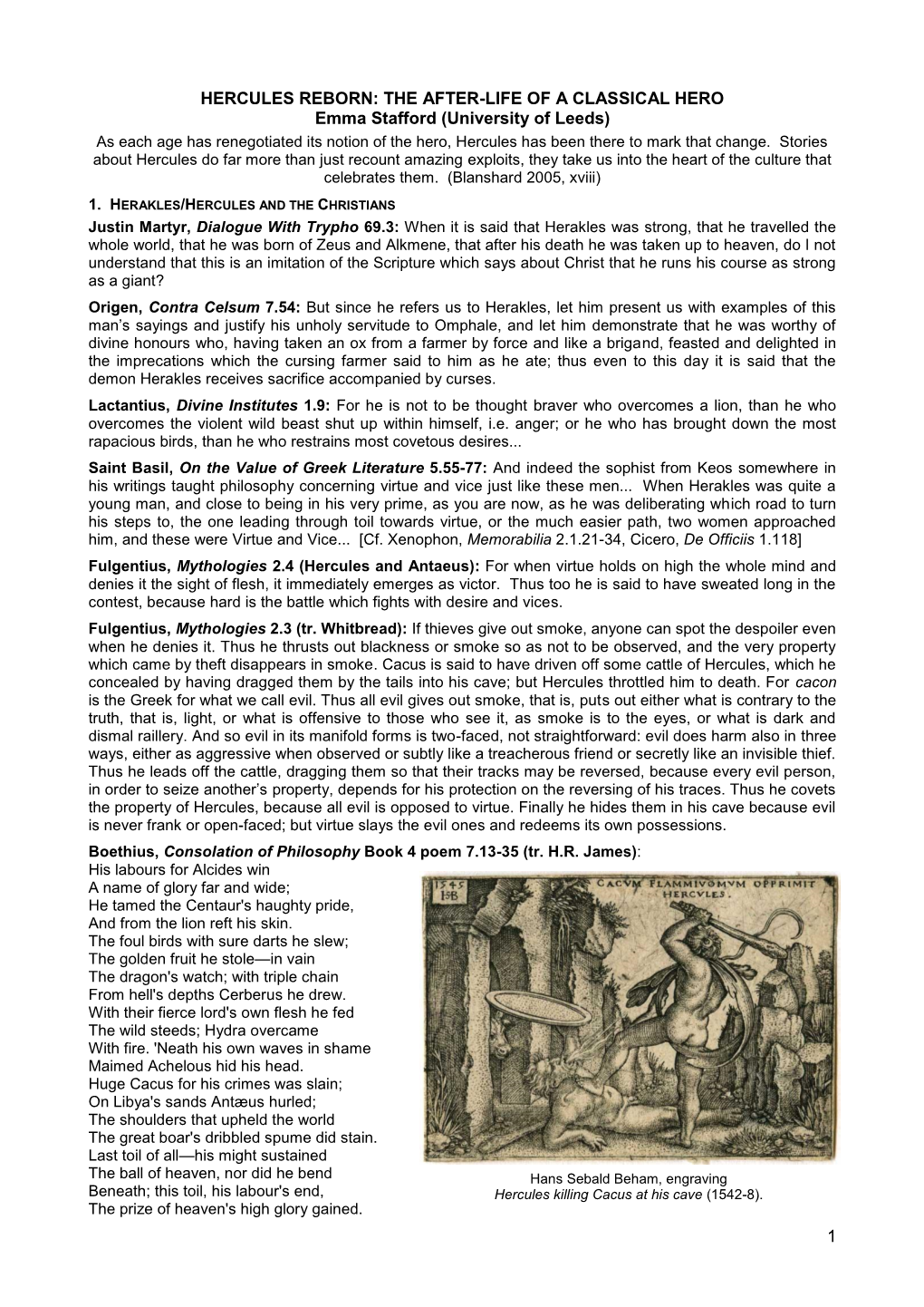 Afterlife of a Hero Handout (Pdf)