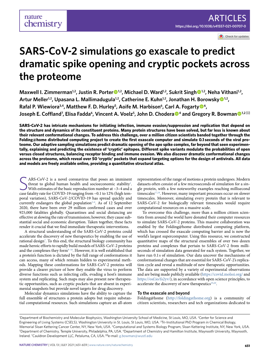SARS-Cov-2 Simulations Go Exascale to Predict Dramatic Spike Opening and Cryptic Pockets Across the Proteome