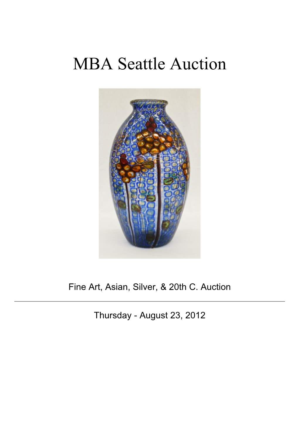 MBA Seattle Auction