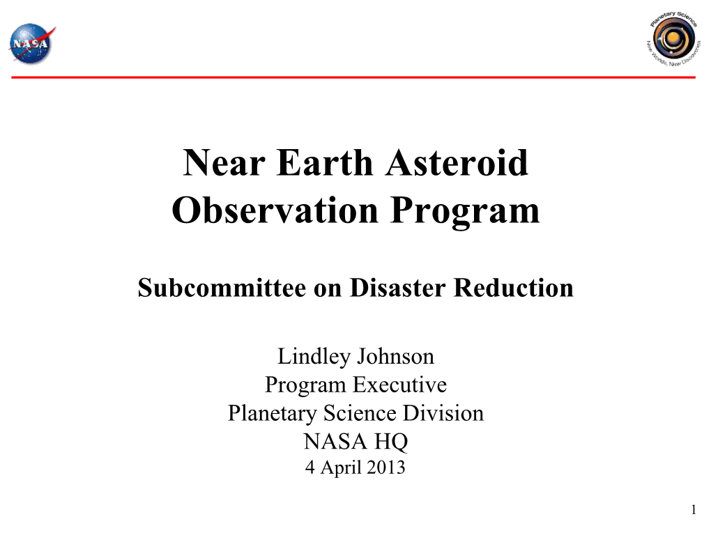 Near Earth Asteroid Observation Program