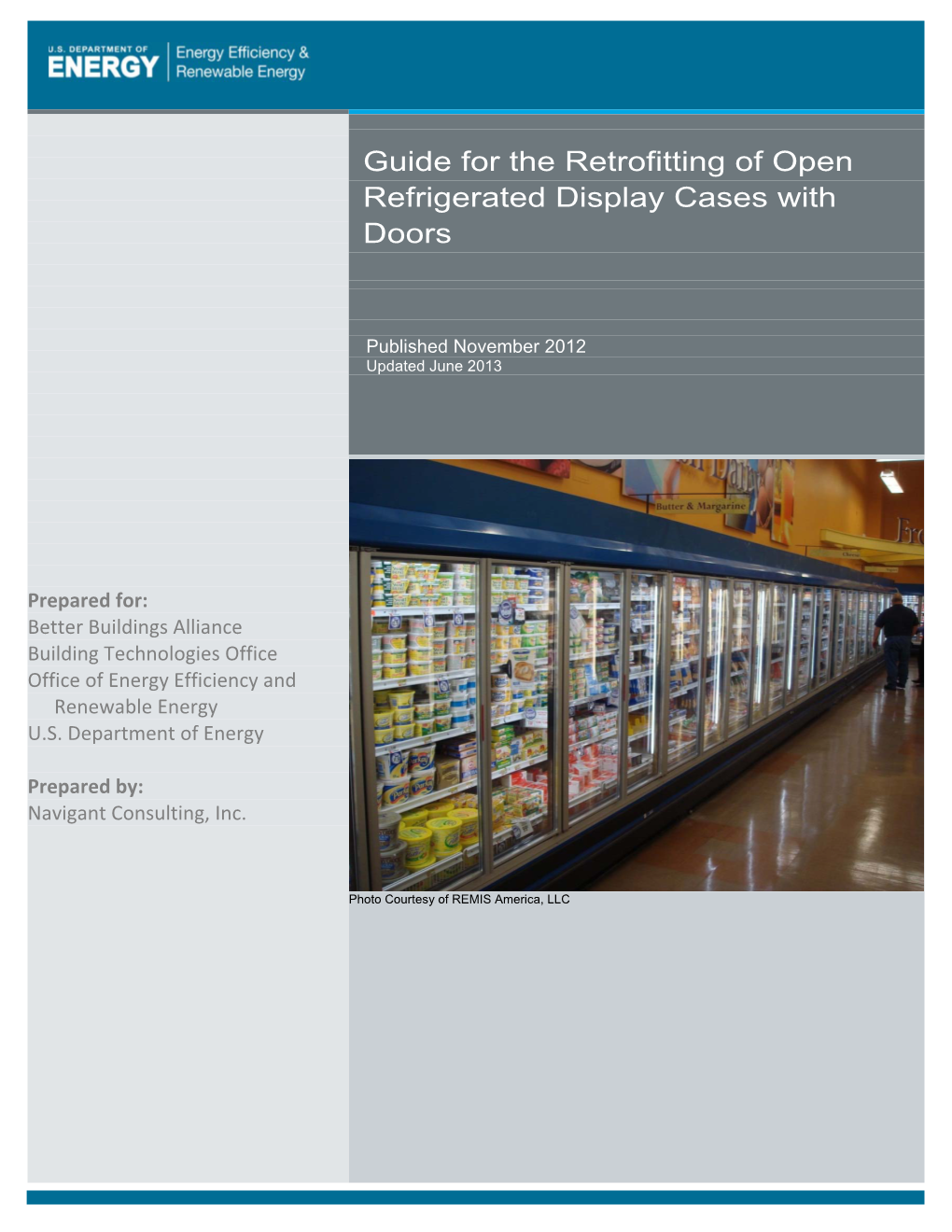 Guide for the Retrofitting of Open Refrigerated Display Cases