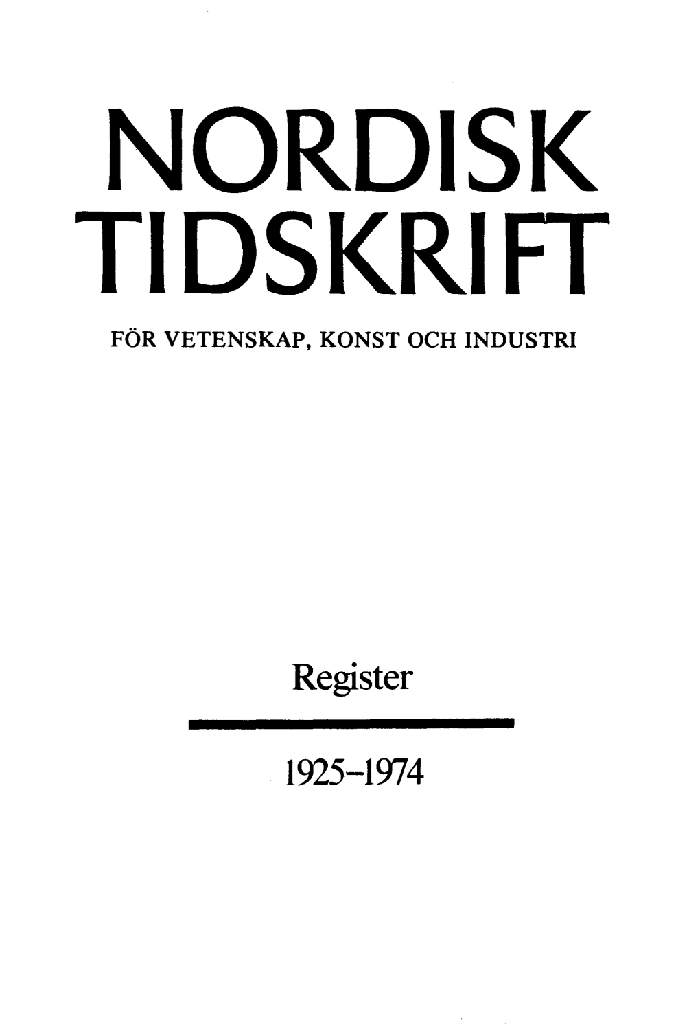 Register 1925-1974