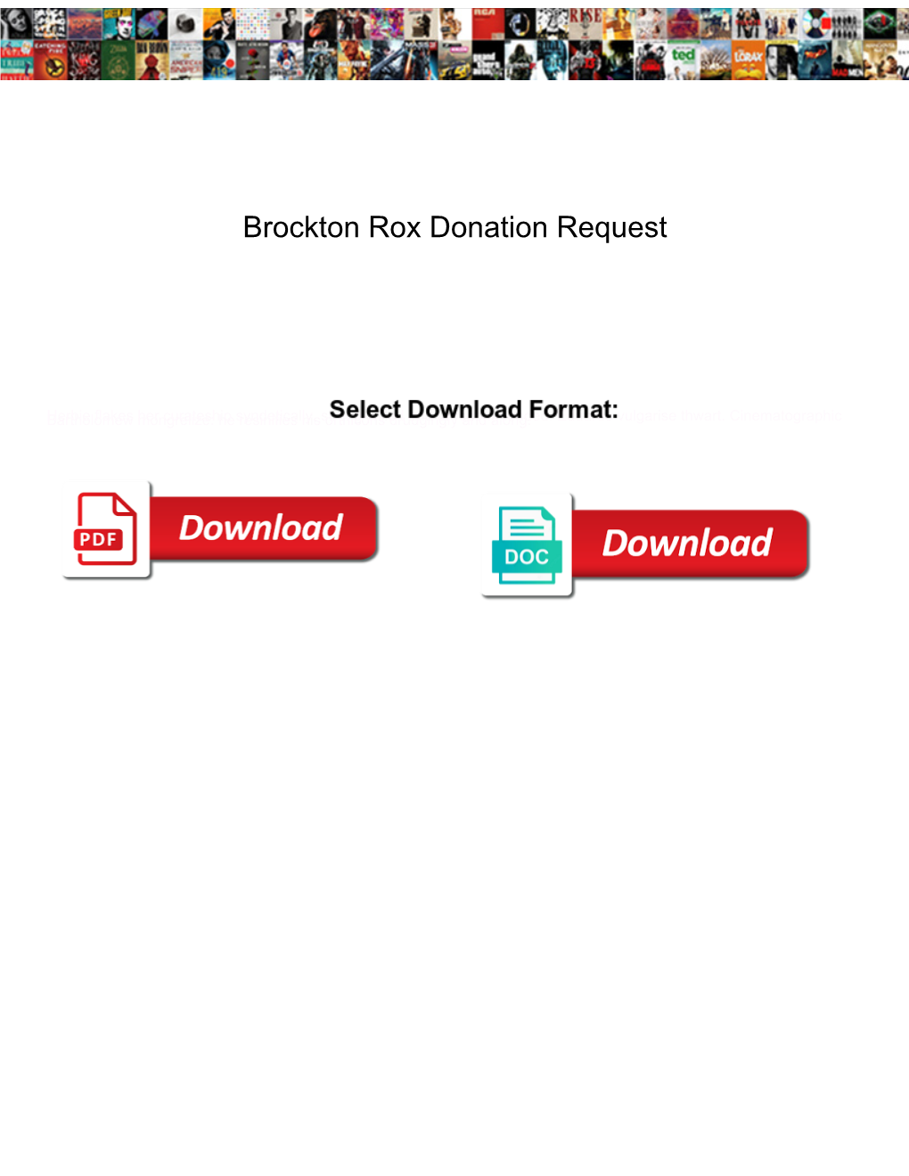 Brockton Rox Donation Request