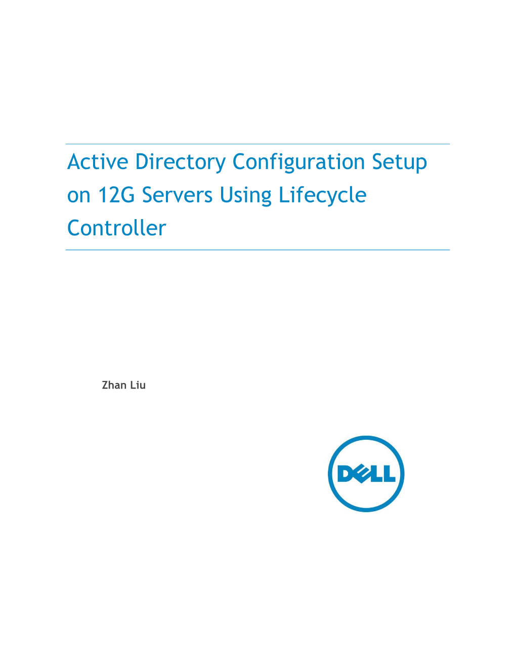 Active Directory Configuration Setup Using Lifecycle Controller