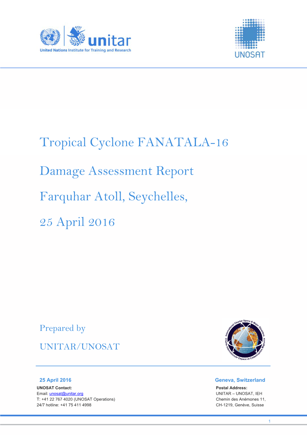 Tropical Cyclone FANATALA-16 Damage Assessment Report