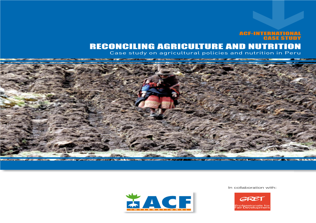 Reconciling Agriculture and Nutrition