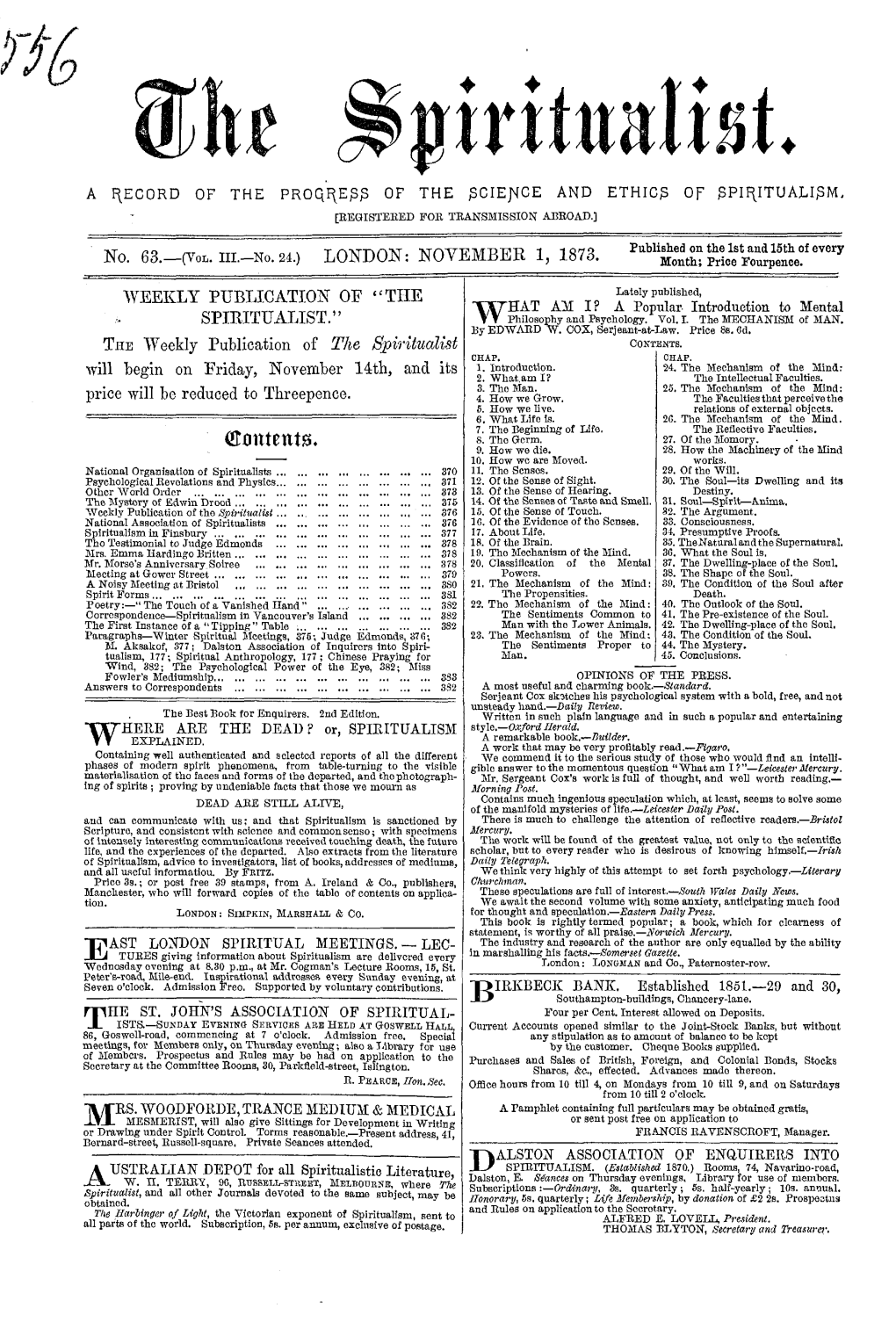 Spiritualist V3 N24 Nov 1 1873