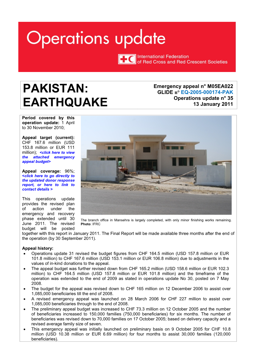 Pakistan: Earthquake