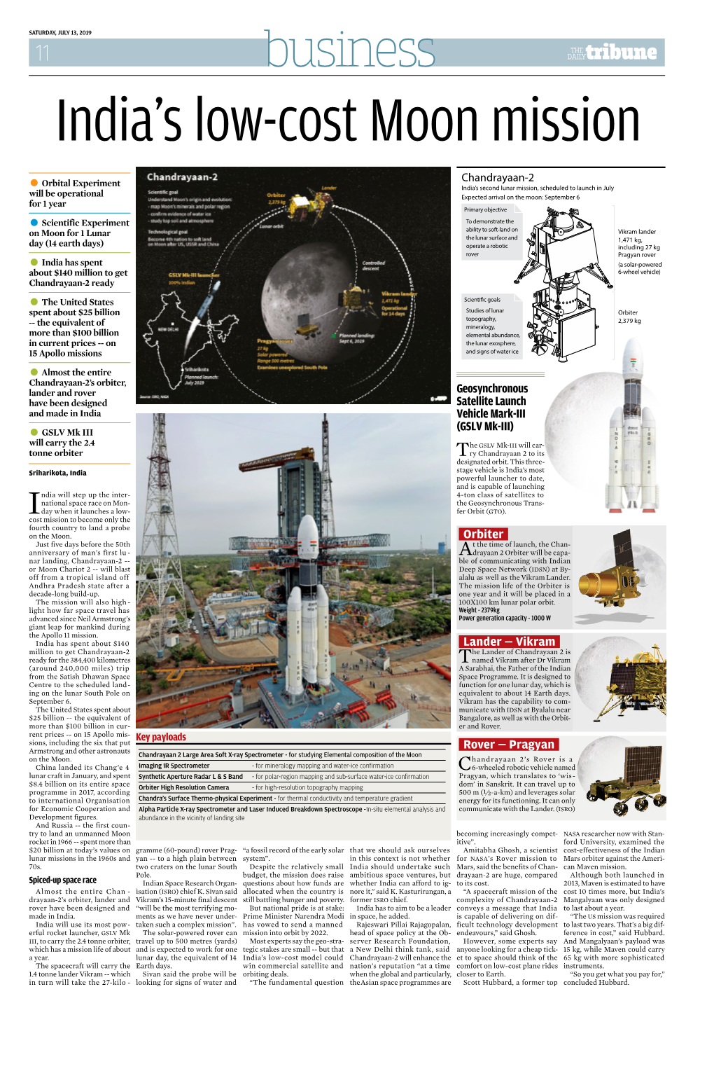 GSLV Mk-III) • GSLV Mk III Will Carry the 2.4 He GSLV Mk-III Will Car- Tonne Orbiter Try Chandrayaan 2 to Its Designated Orbit