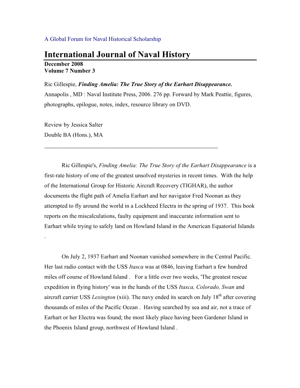 A Global Forum for Naval Historical Scholarship