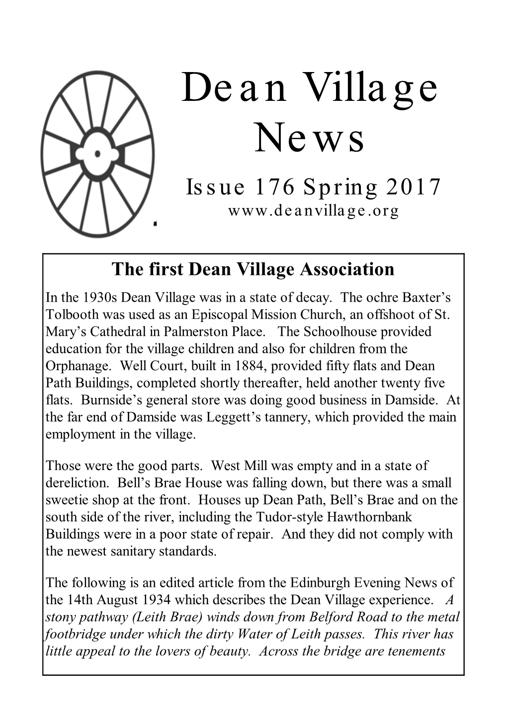 Dean Village News Issue 176 Spring 2017