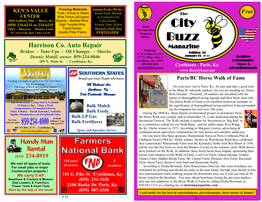 City Buzz We Carry It All, Open 7 Days a Week
