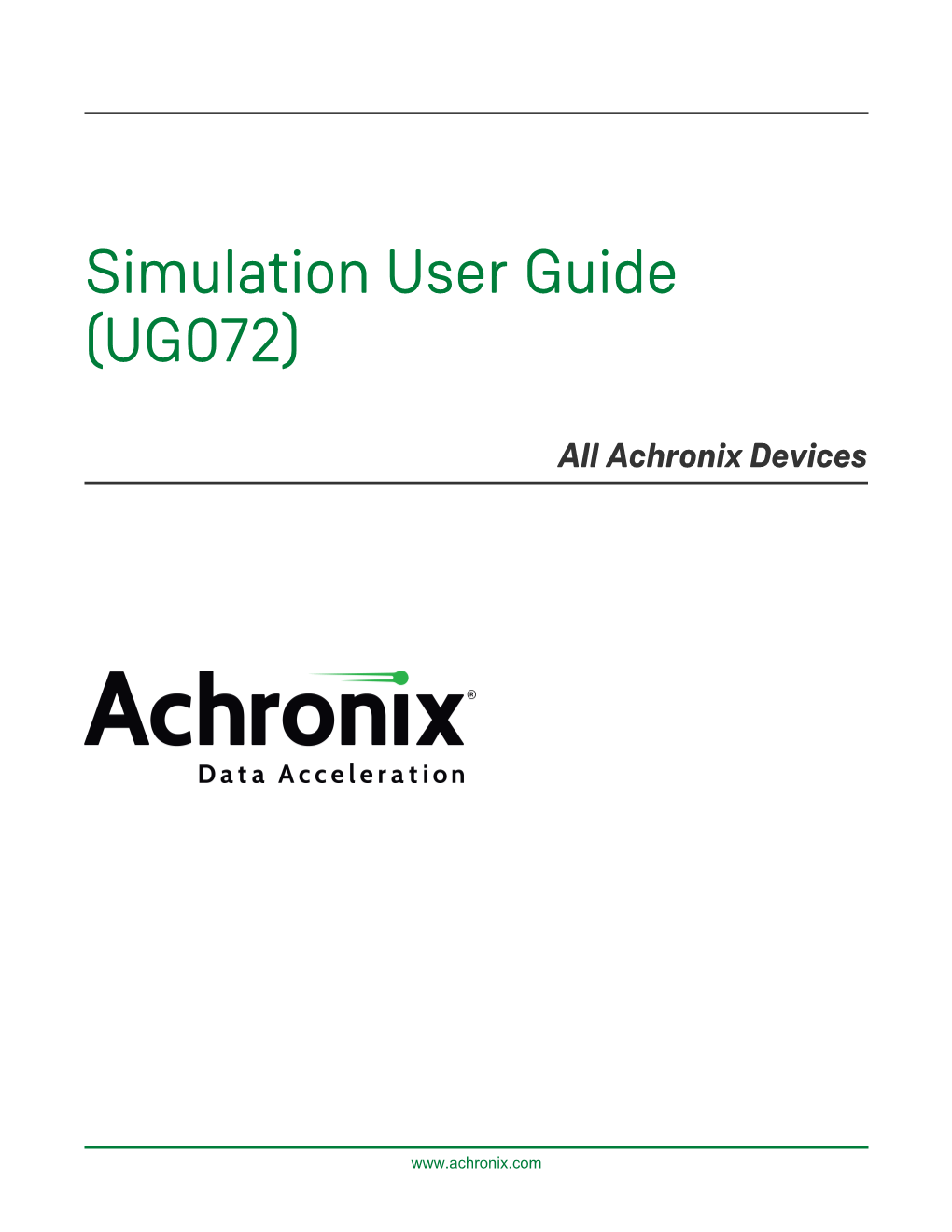 Simulation User Guide (UG072)
