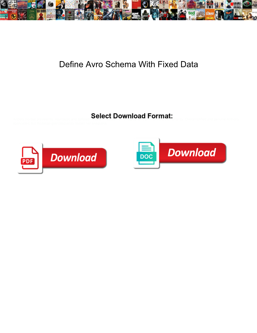 Define Avro Schema with Fixed Data