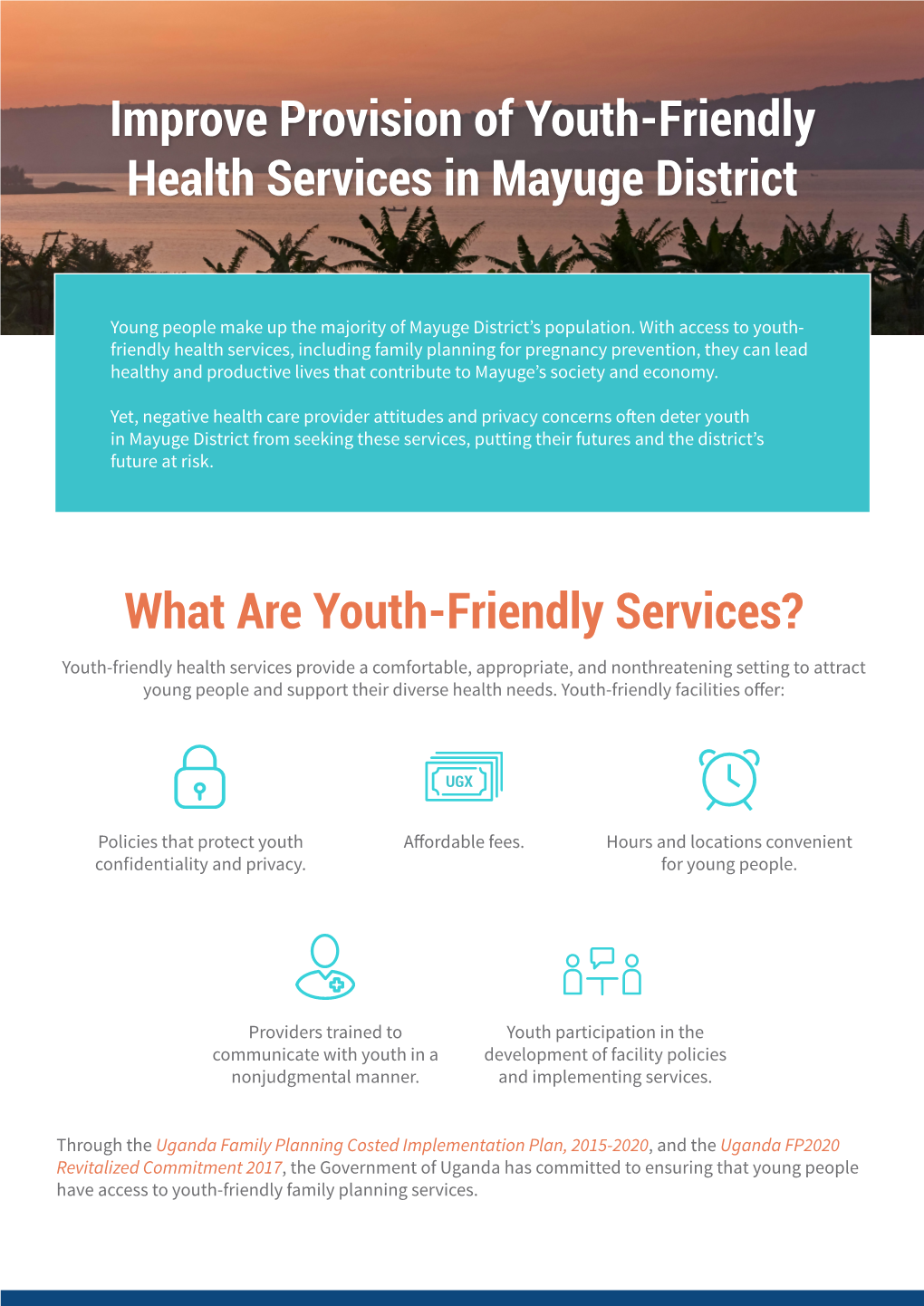 Fact Sheet. Improve Provision of Youth-Friendly Health Services in Mayuge District
