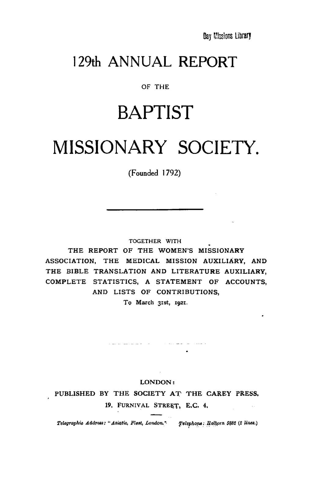 Baptist Missionary Society