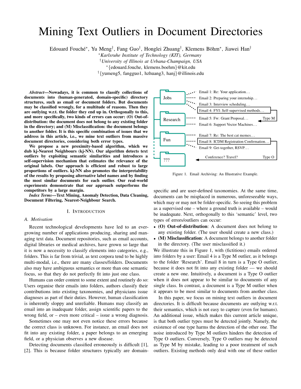 Mining Text Outliers in Document Directories