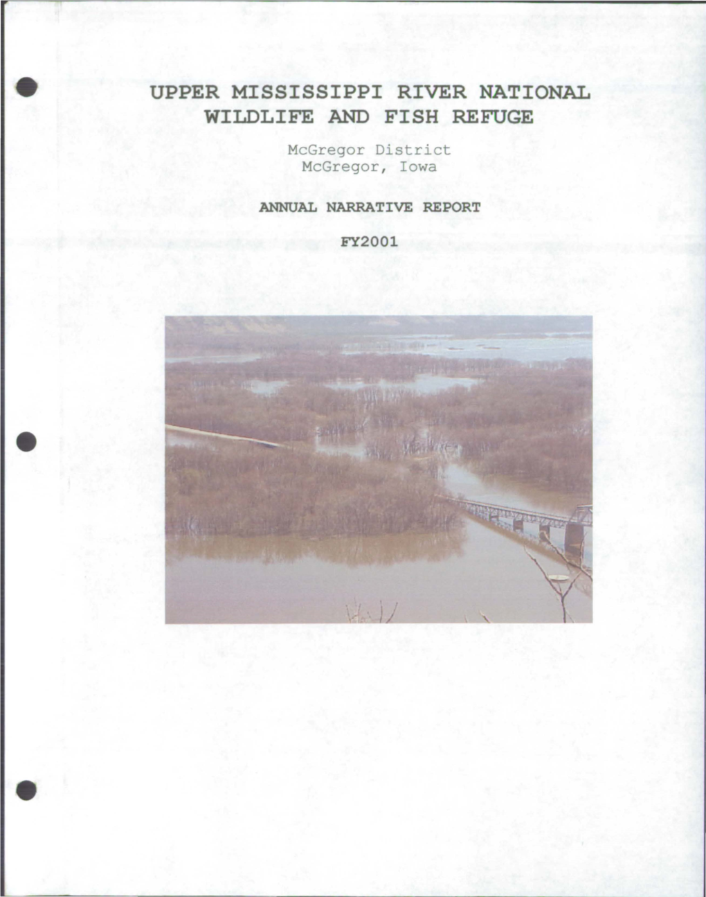 UPPER MISSISSIPPI RIVER NATIONAL WILDLIFE and FISH REFUGE Mcgregor District Mcgregor, Iowa