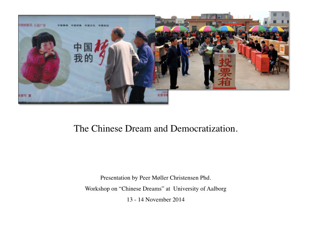 China Dream and Democratization